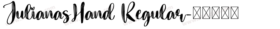 JulianasHand Regular字体转换
